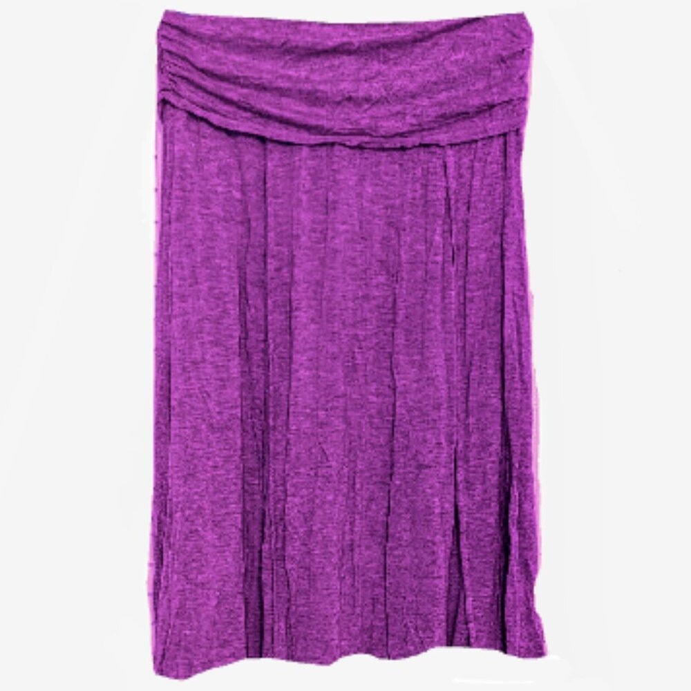 Women's Max Studio Purple Fold-Over Waist Mini Skirt